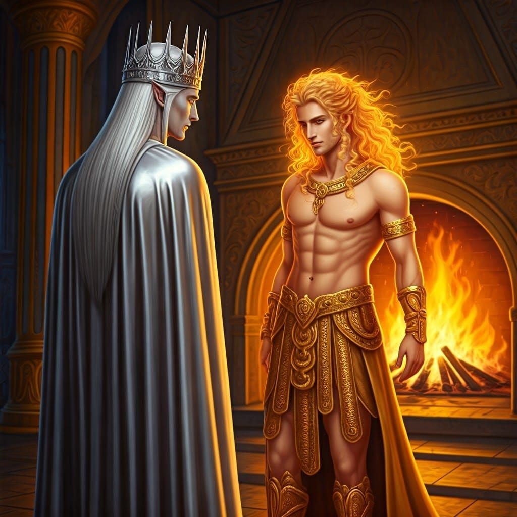 Silver King Meets Fiery Warrior in Royal Chamber