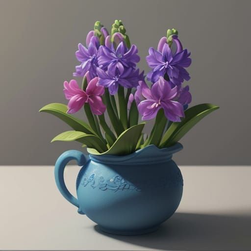 Plasticine Hyacinth Detailed Claymation Art