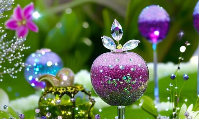 Crystal Galaxy Apple in Jeweled Garden