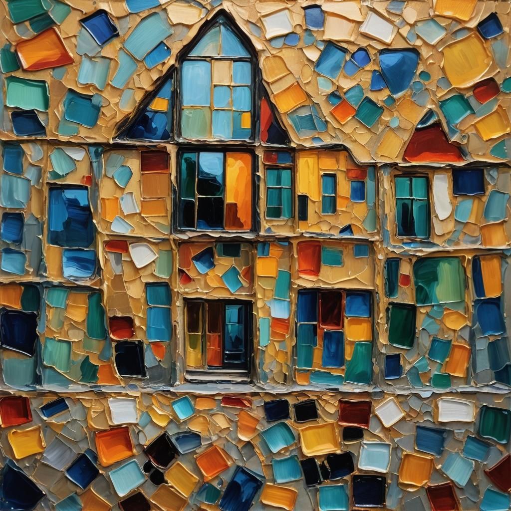 Luxury Prague Villa in Neo-Impressionist Oil Painting