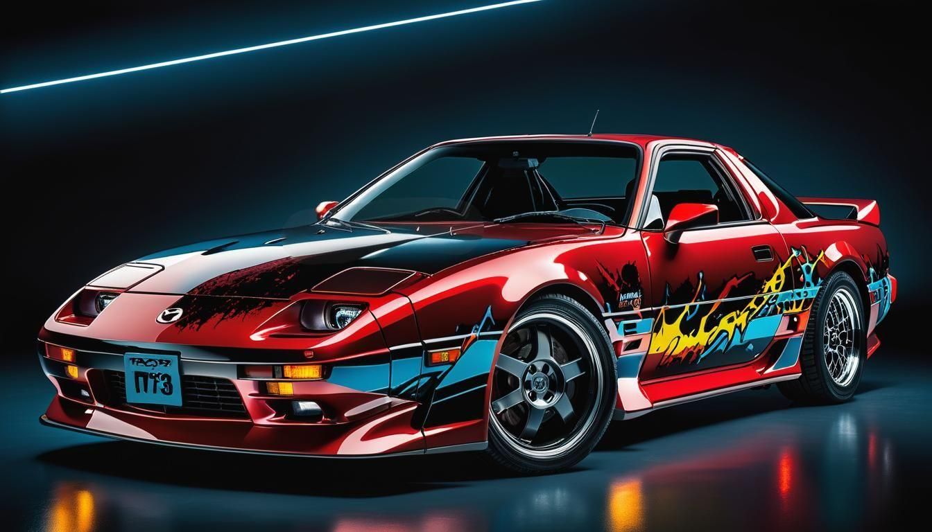 RX-7 Pop Art Inspired by McFarlane and Zombie