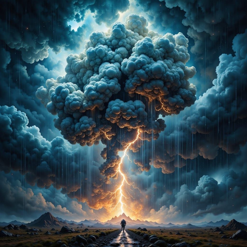 Electric Thunderstorm Unleashes Torrential Downpour