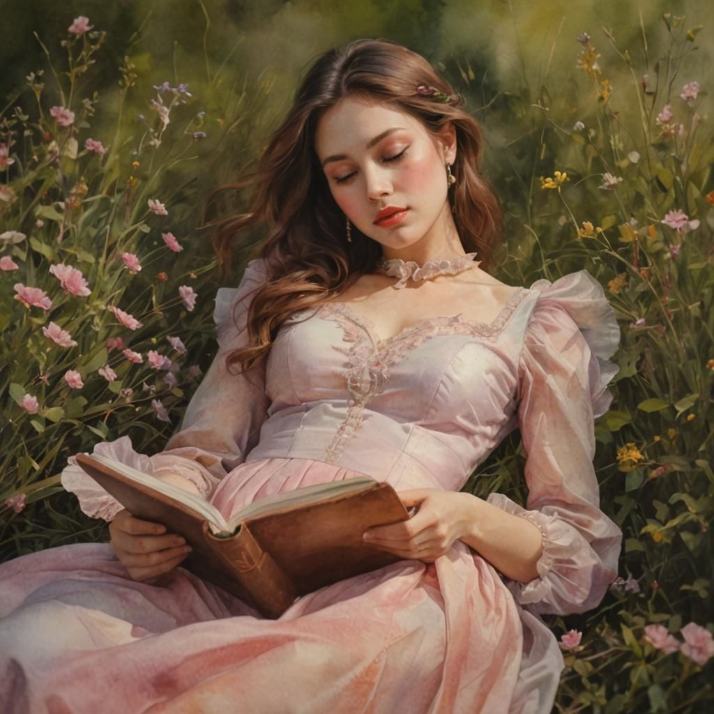 Abstract Art in Pastel Watercolor with Fine Details