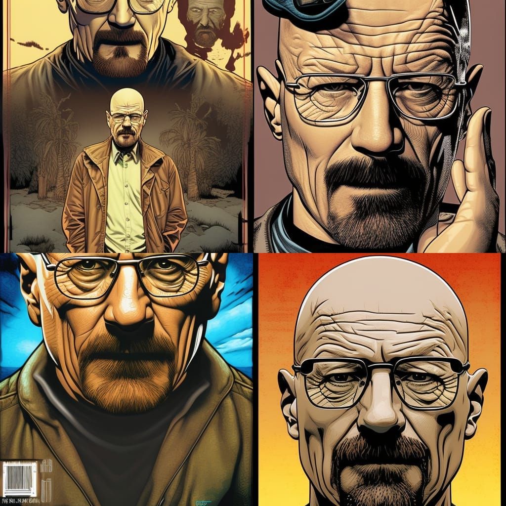 Walter White Comic Book Art