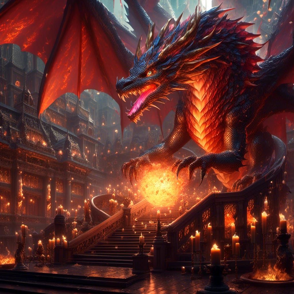Inside a Dragon's Mouth: Epic Digital Painting