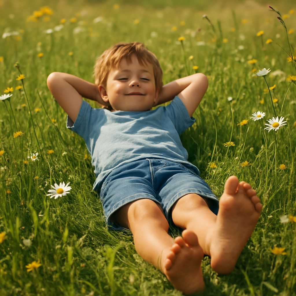 Barefoot Boy on a Summer Meadow
