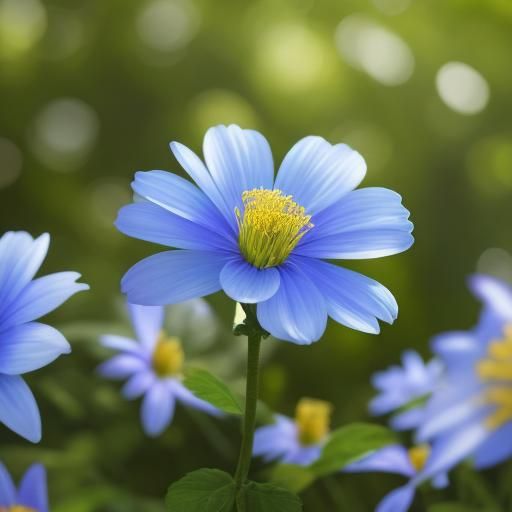 Ethereal Archangel in Heavenly Garden Portrait