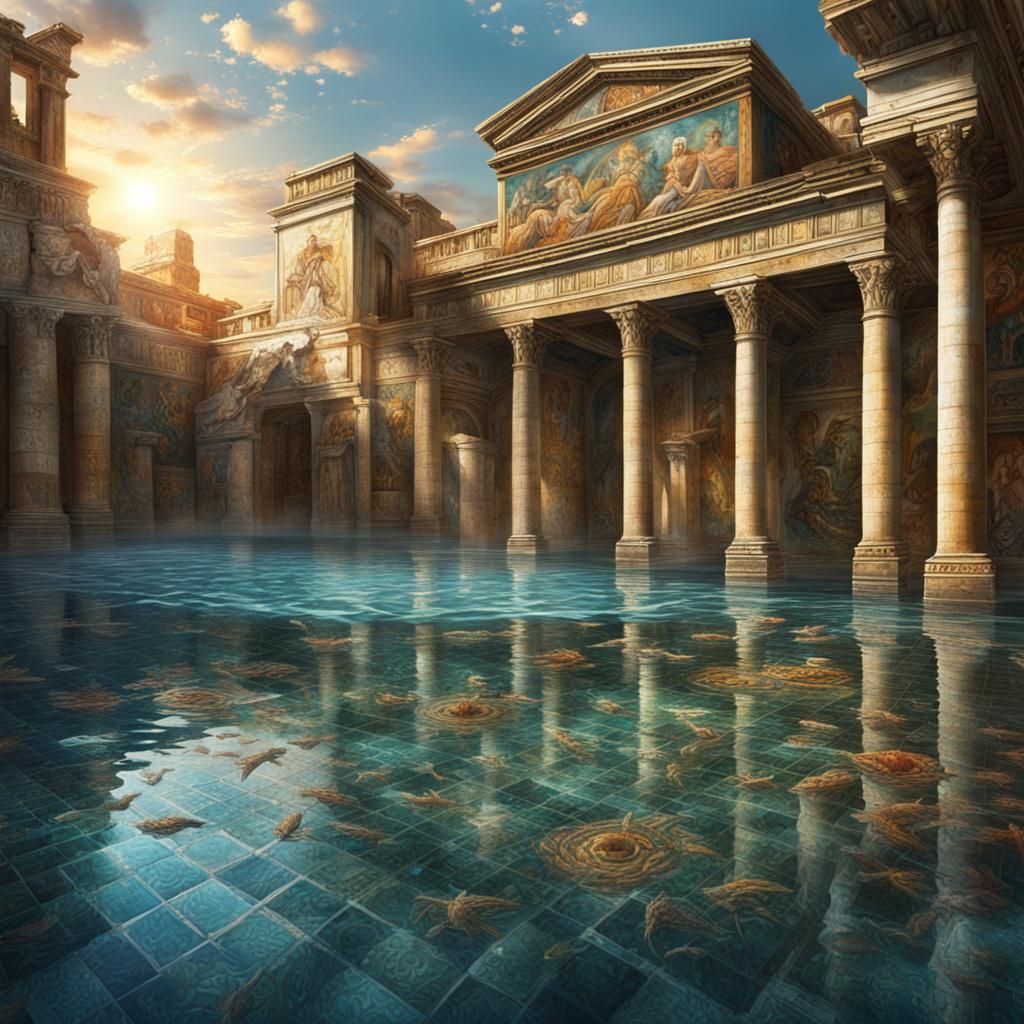 Submerged Atlantis with Roman Mosaics