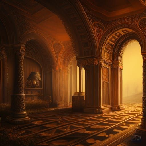 Masked Woman Portrait with Peacock Feathers in Cyberpunk Sty...