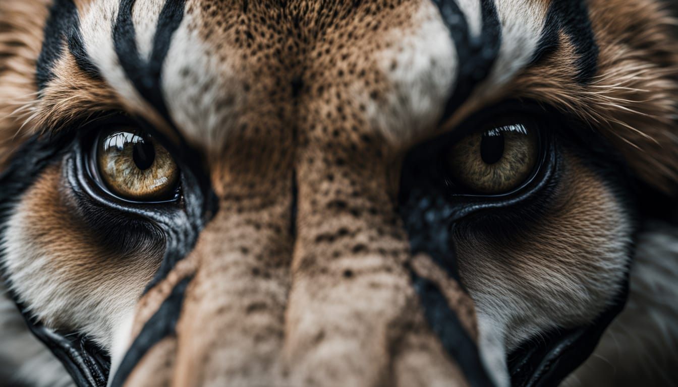 Fierce Predator in Dimly Lit Forest