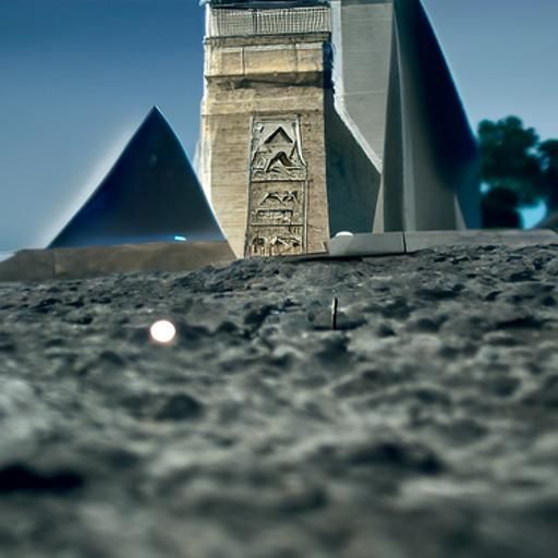 Egyptian Obelisk Under Lunar Eclipse: Matte Painting