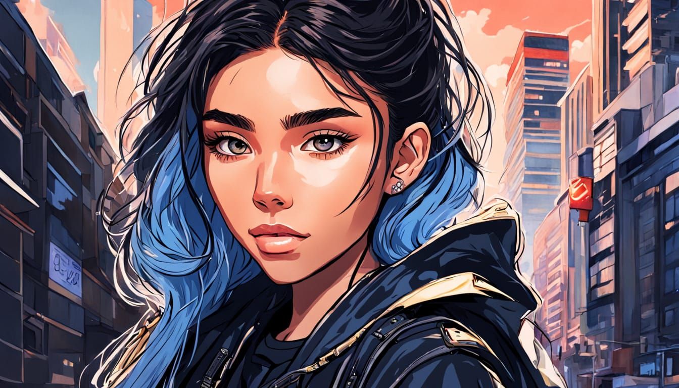 Madison Beer Anime Portrait