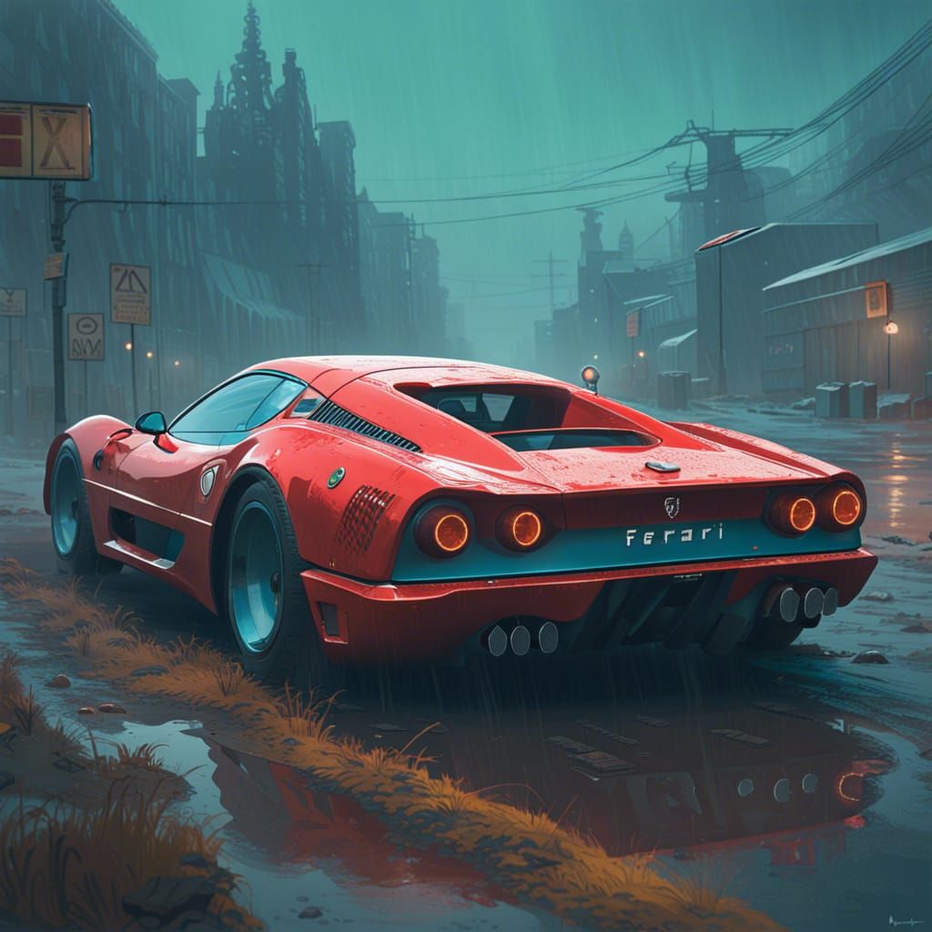 Hyperrealistic Ferrari Concept Art in 8K Resolution