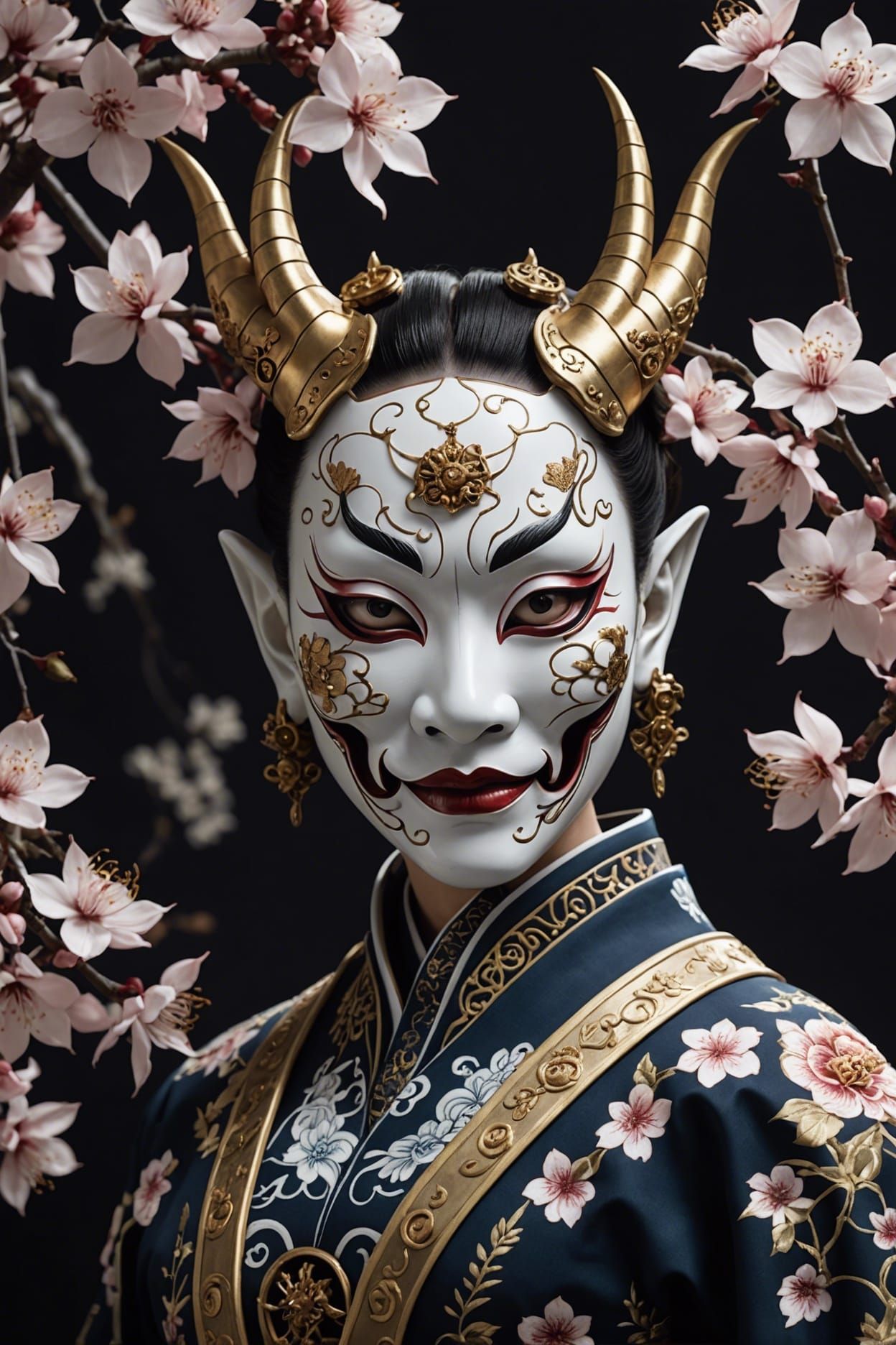 Hannya mask inspired