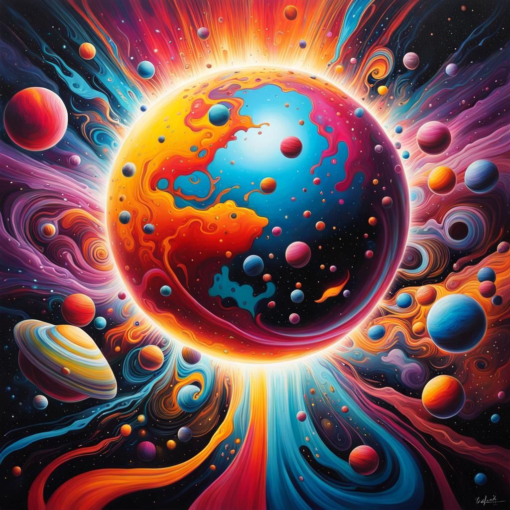 Planets as Graffiti Art: A Colorful Universe
