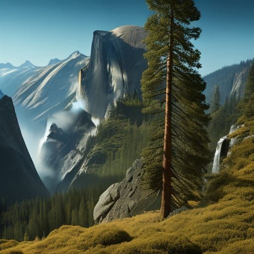 Yosemite National Park Fantasy Concept Art