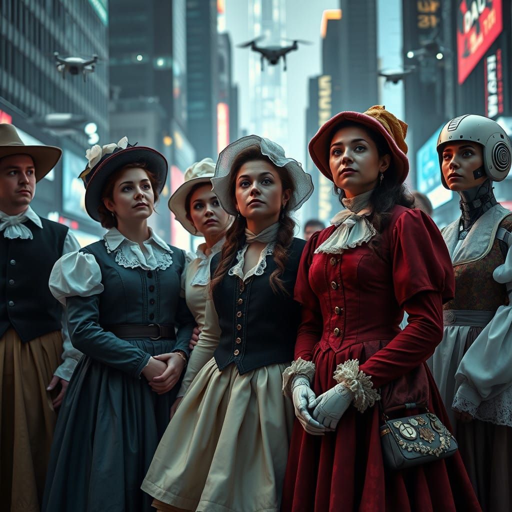 Victorians Marvel at 2025's Futuristic World