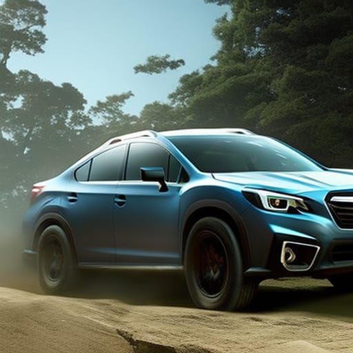 Cinematic Subaru Crackhead: Detailed Digital Matte Painting