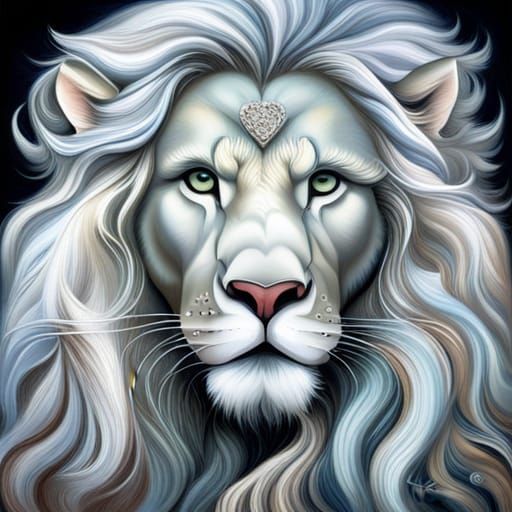 White Lion.  SDXL created