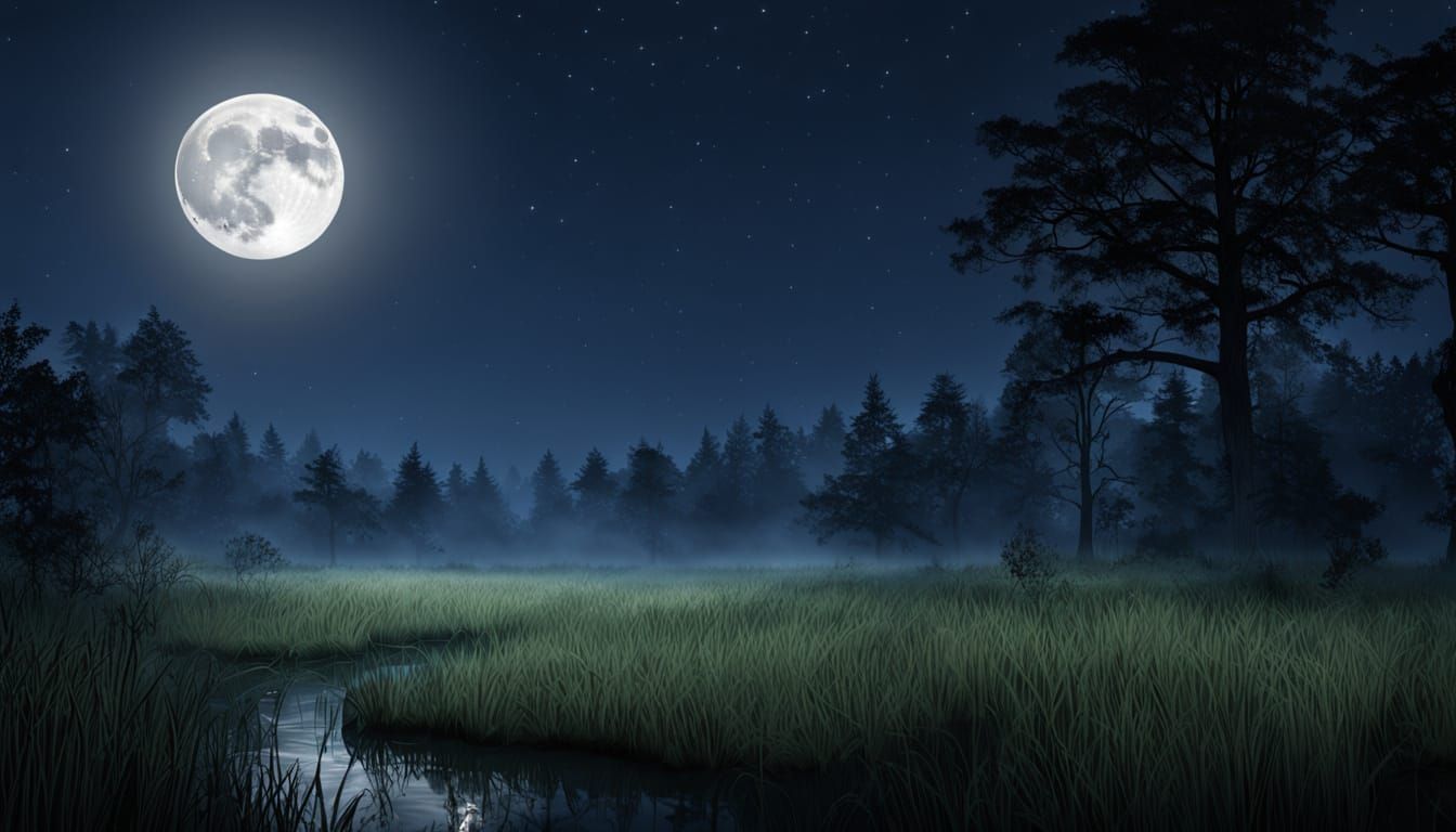 Back lit by the moon