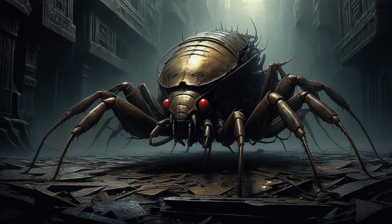 Cyberpunk Cockroach Overlord Ascends to Power