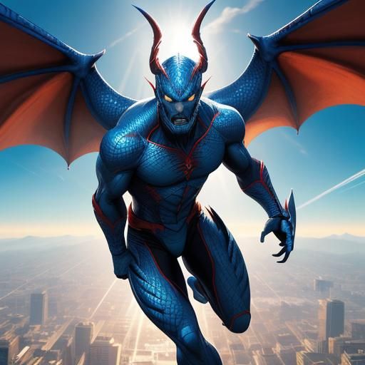 Dynamic Comic Art: Dragon in Flight