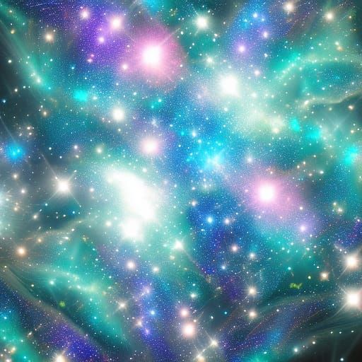 Dreamlike Galaxy of Jewels, Stars, and Fairy Dust