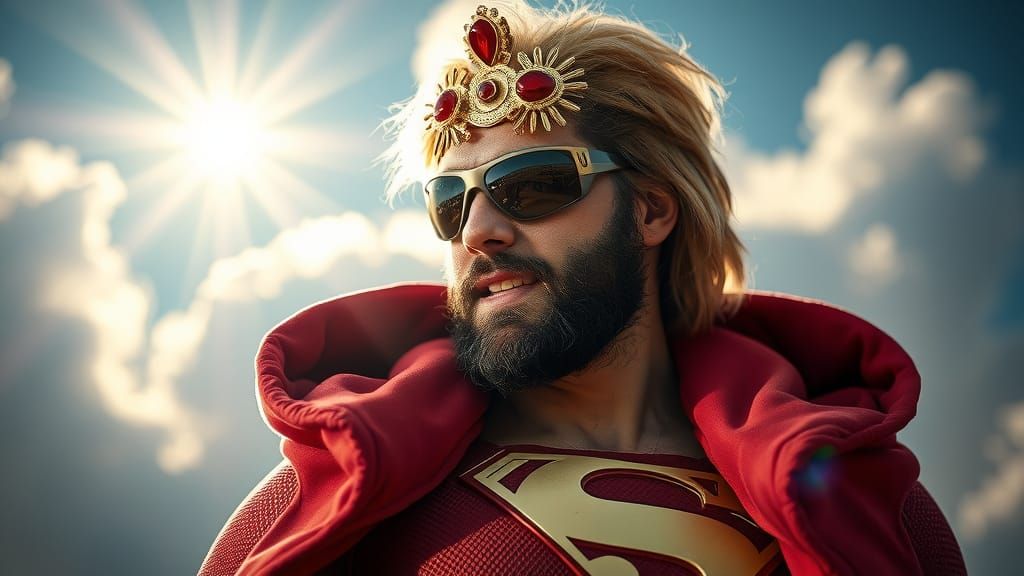 Sean Paul as Superman: Oil Painting