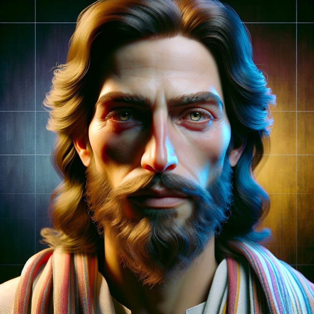 Hyperrealistic Portrait of a Peaceful Middle-Eastern Figure