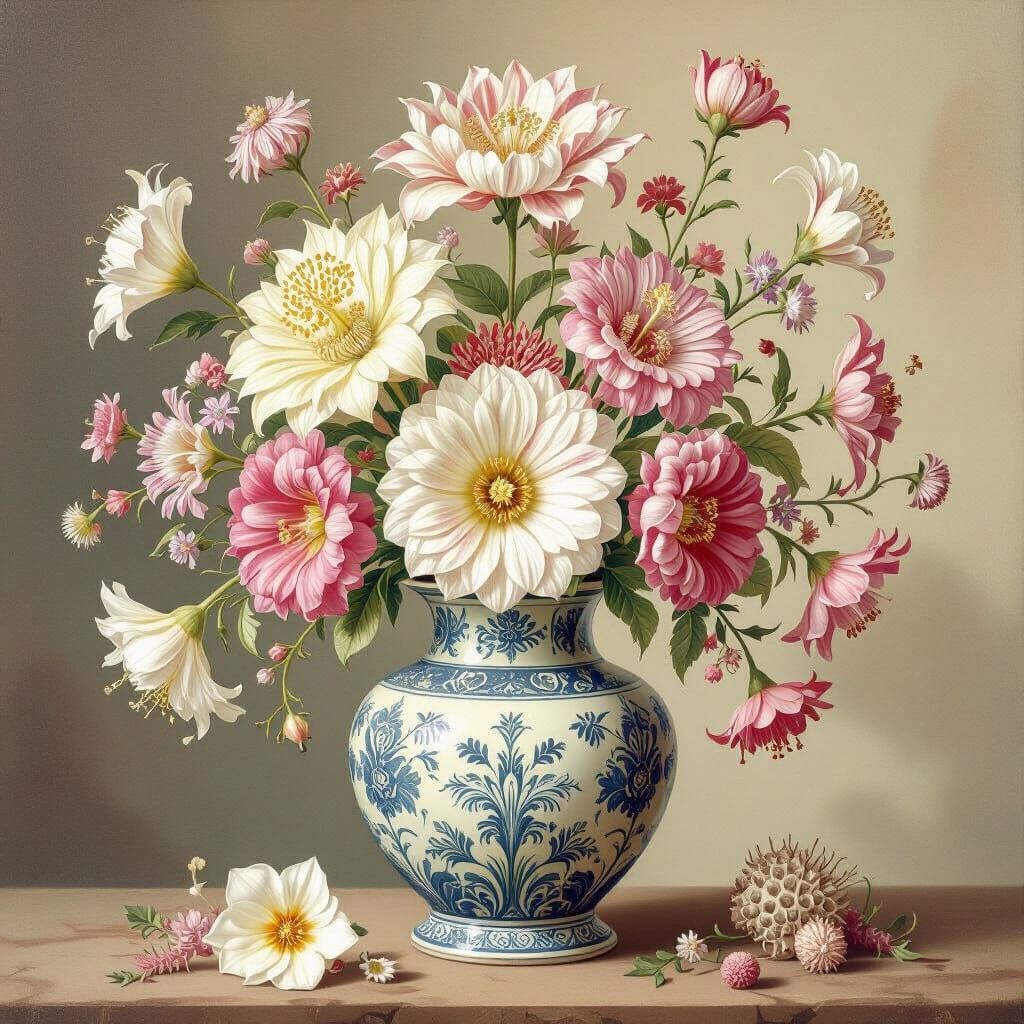 Deep Sea Flora Still Life in Haeckel Style