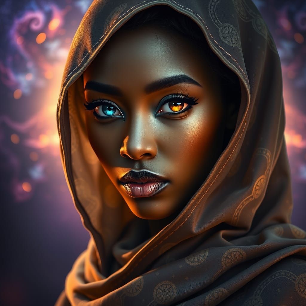 Heterochromatic Goddess Emerging from Space, Fine Art Photog...