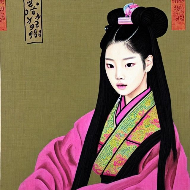 Jennie of Blackpink as Joseon Era Portrait