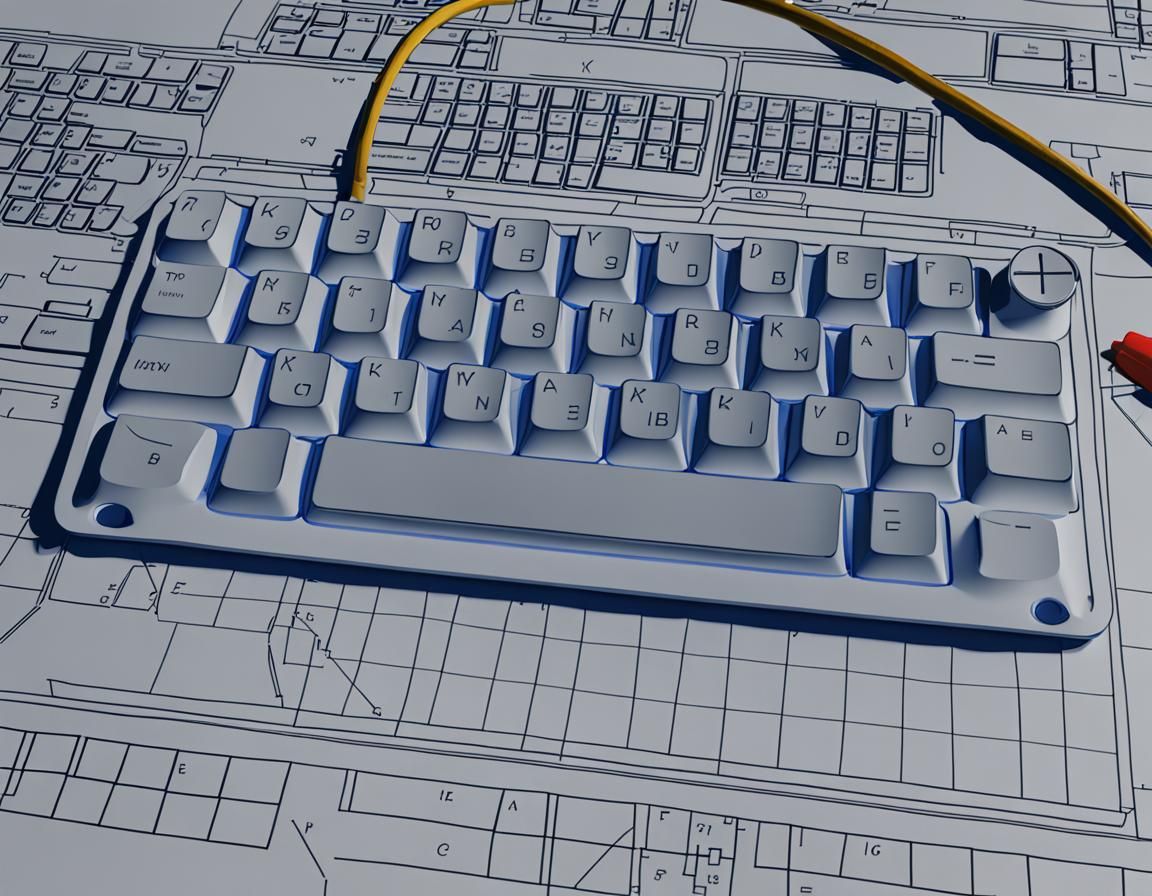 Keyboard Blueprints with Disassembled View