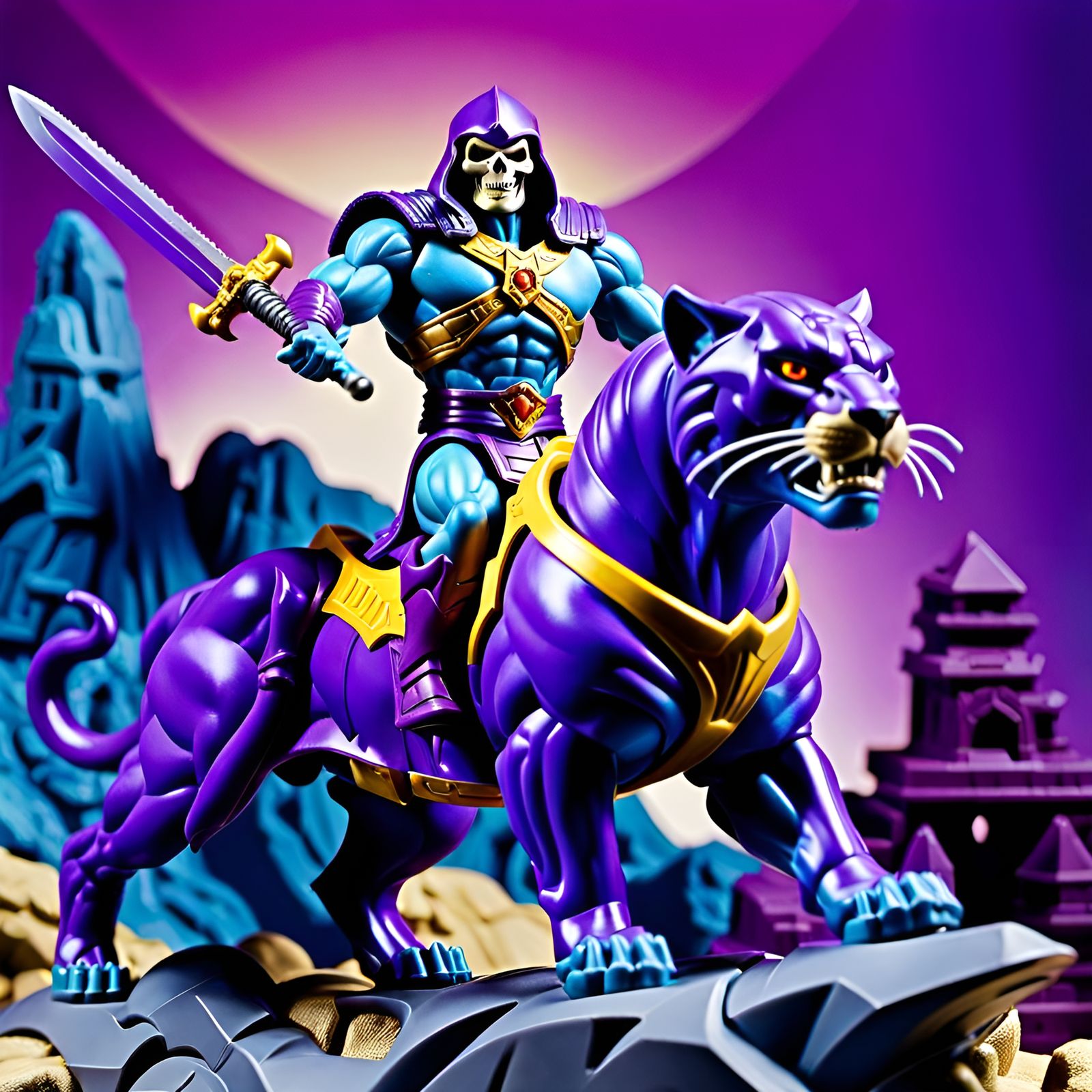 Skeletor Rides Panthor: 1980s Masters of the Universe