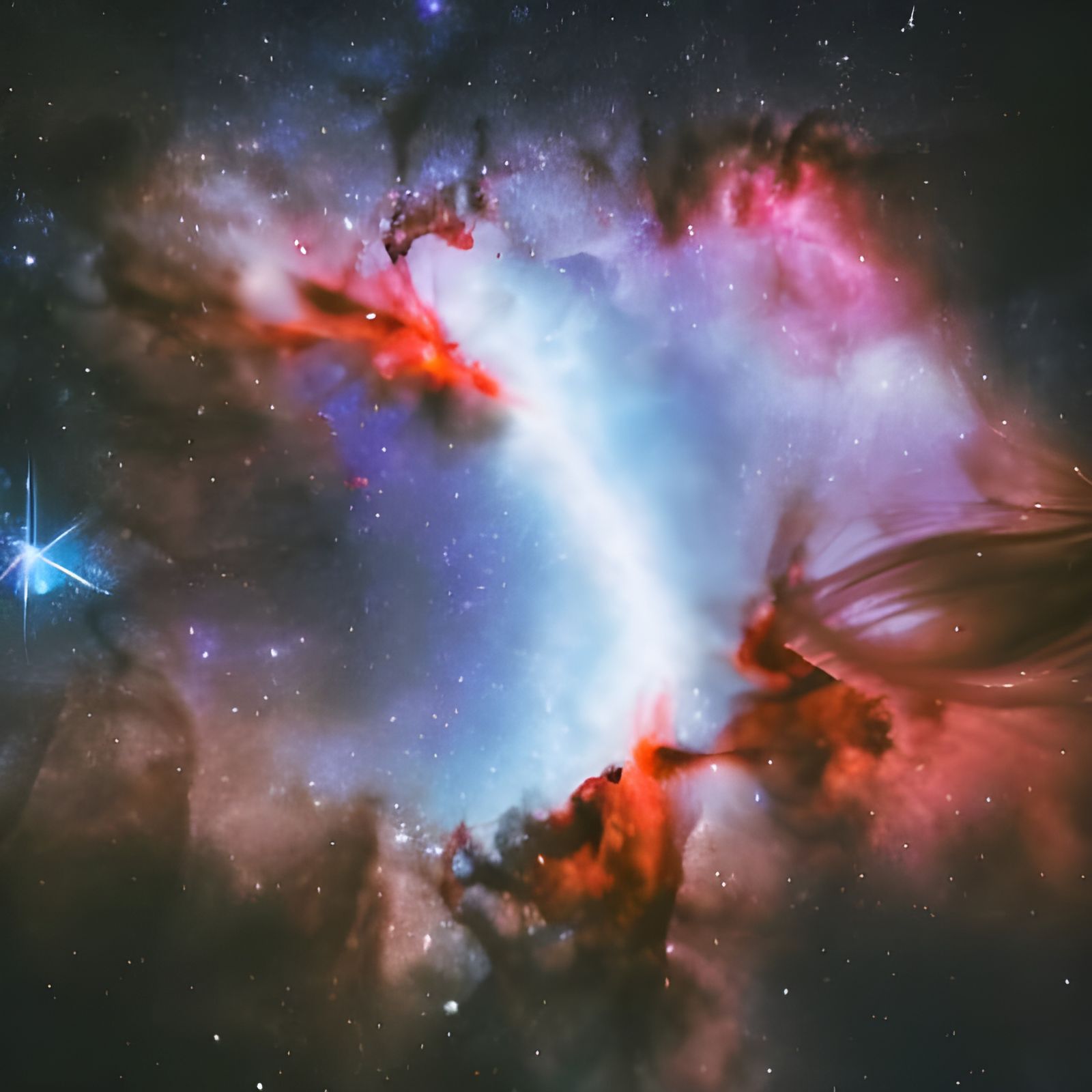 Nebula Collision in Deep Sky Photography