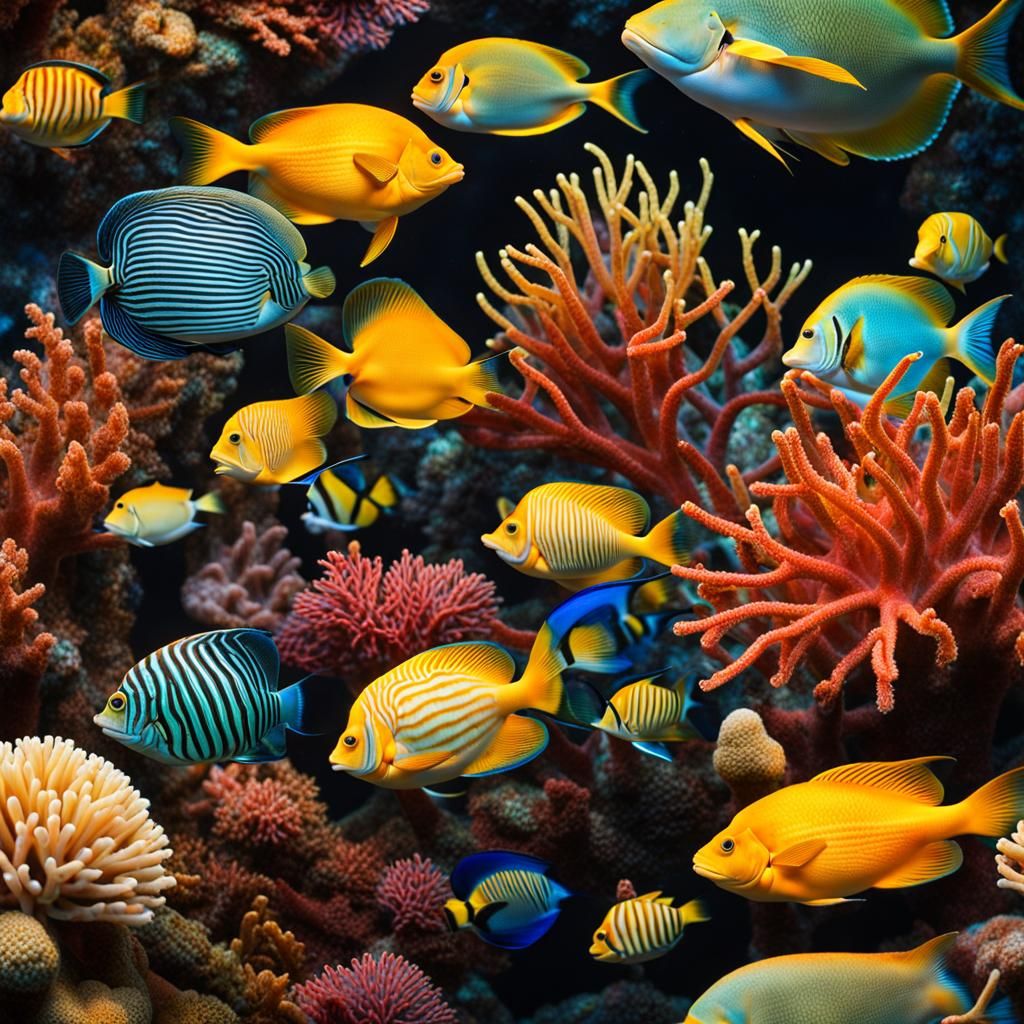 Incandescent Sealife in Dramatic Underwater Photo