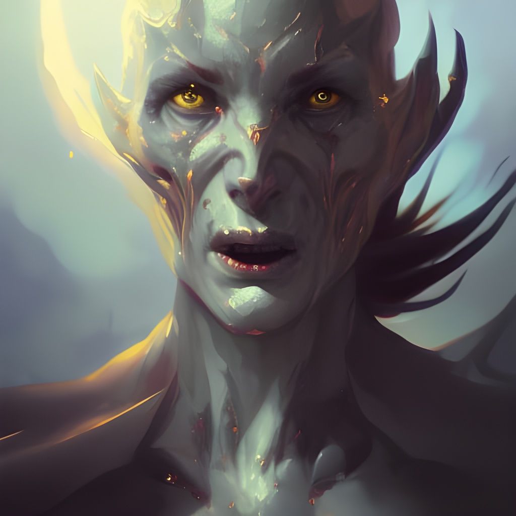 Demonic Star Creature Portrait in Hyperdetailed Style