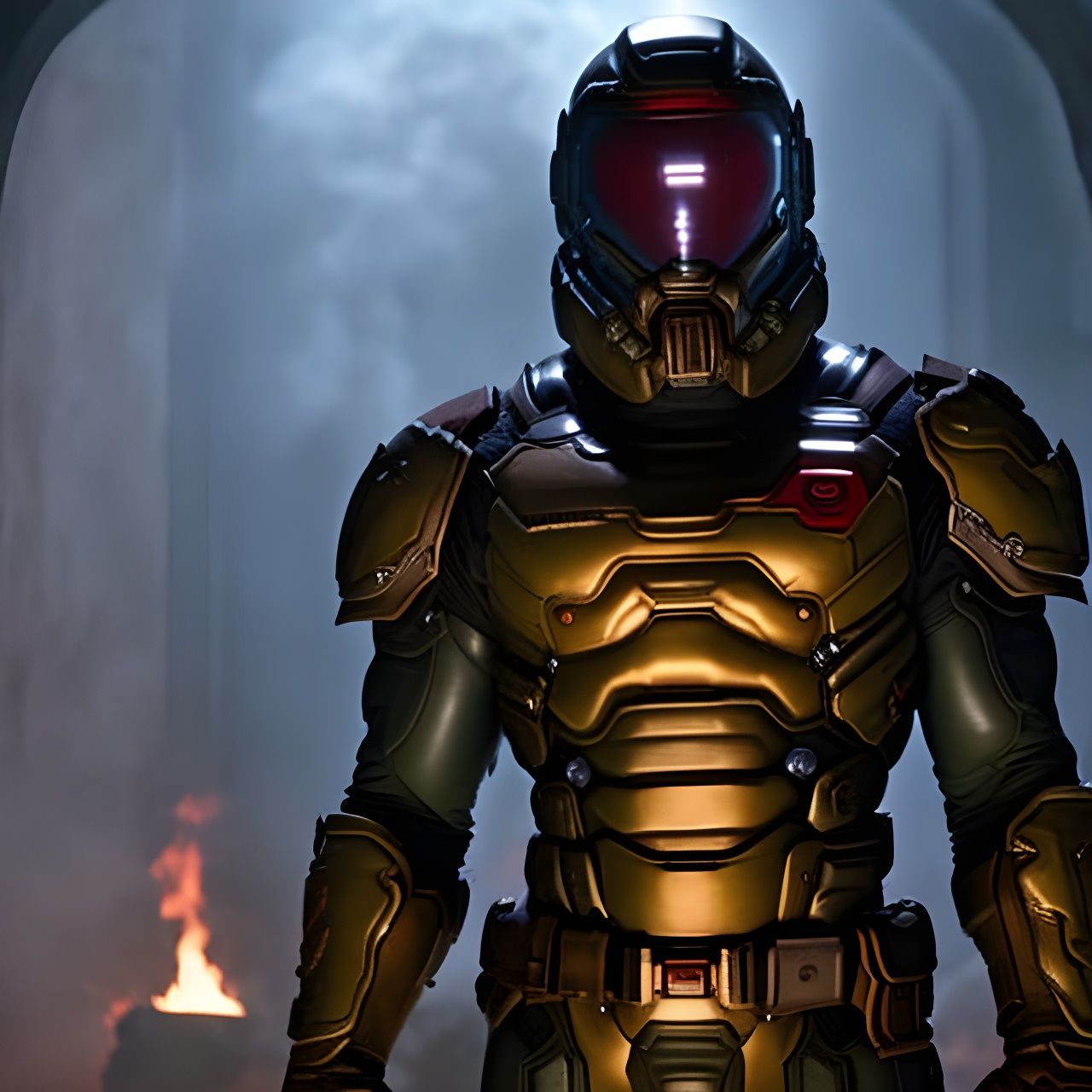 Doom Slayer in 80s Dark Fantasy Film