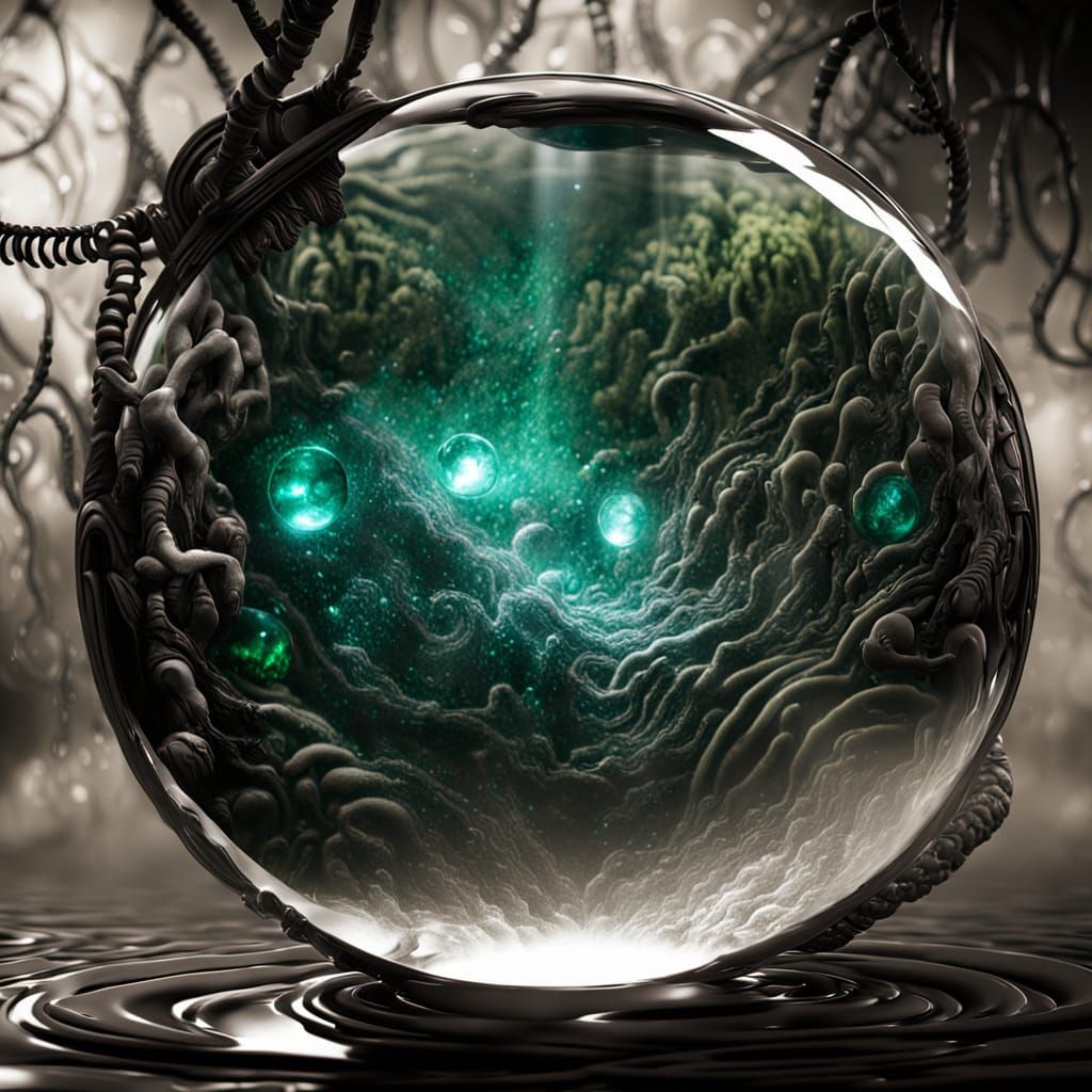 Ethereal Biomechanical Vessel in Dark Fantasy Setting