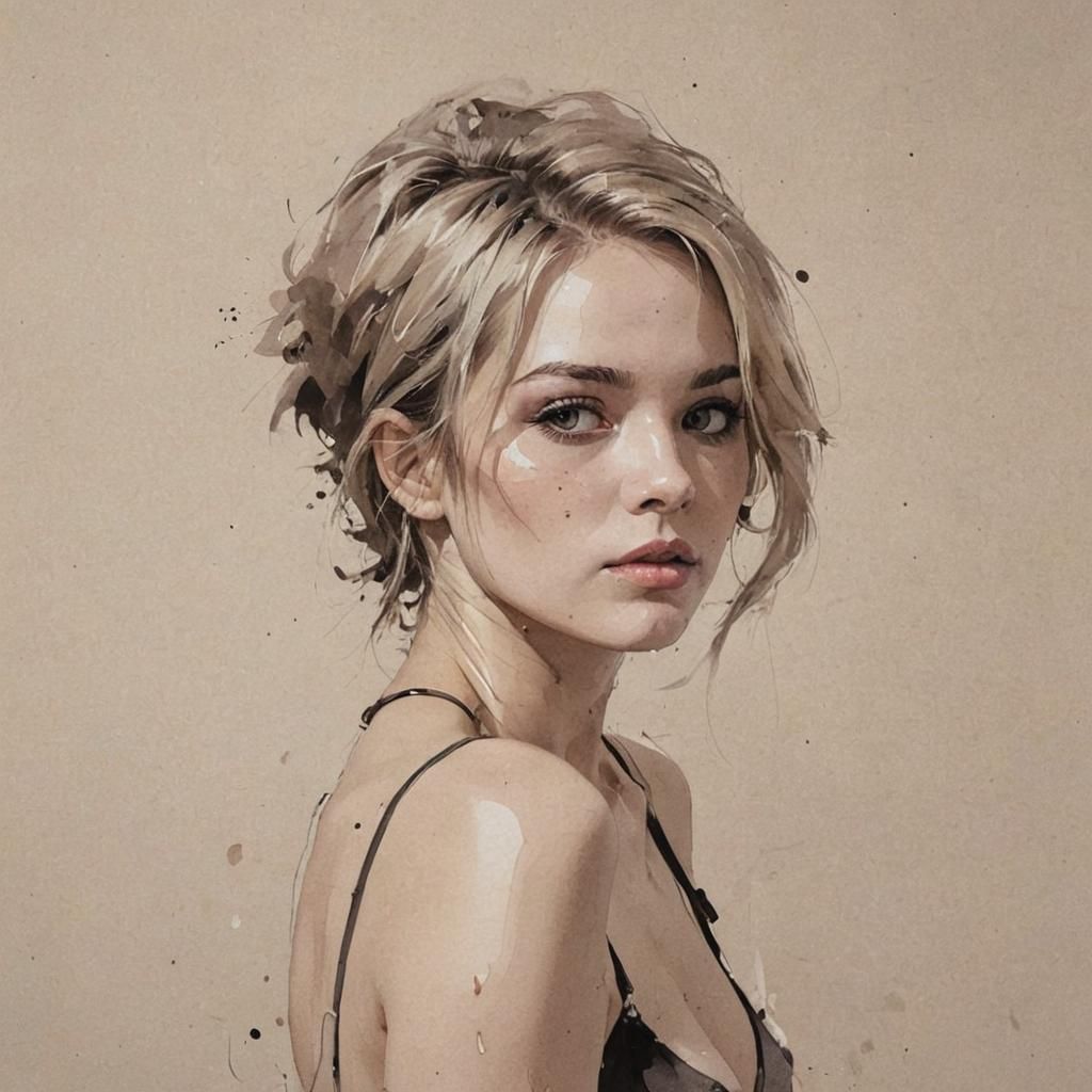 Abstract Portrait in Florian Nicolle Style