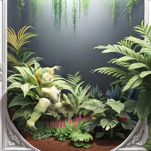 Fractured Flora: A Hyperrealistic Botanical Illustration