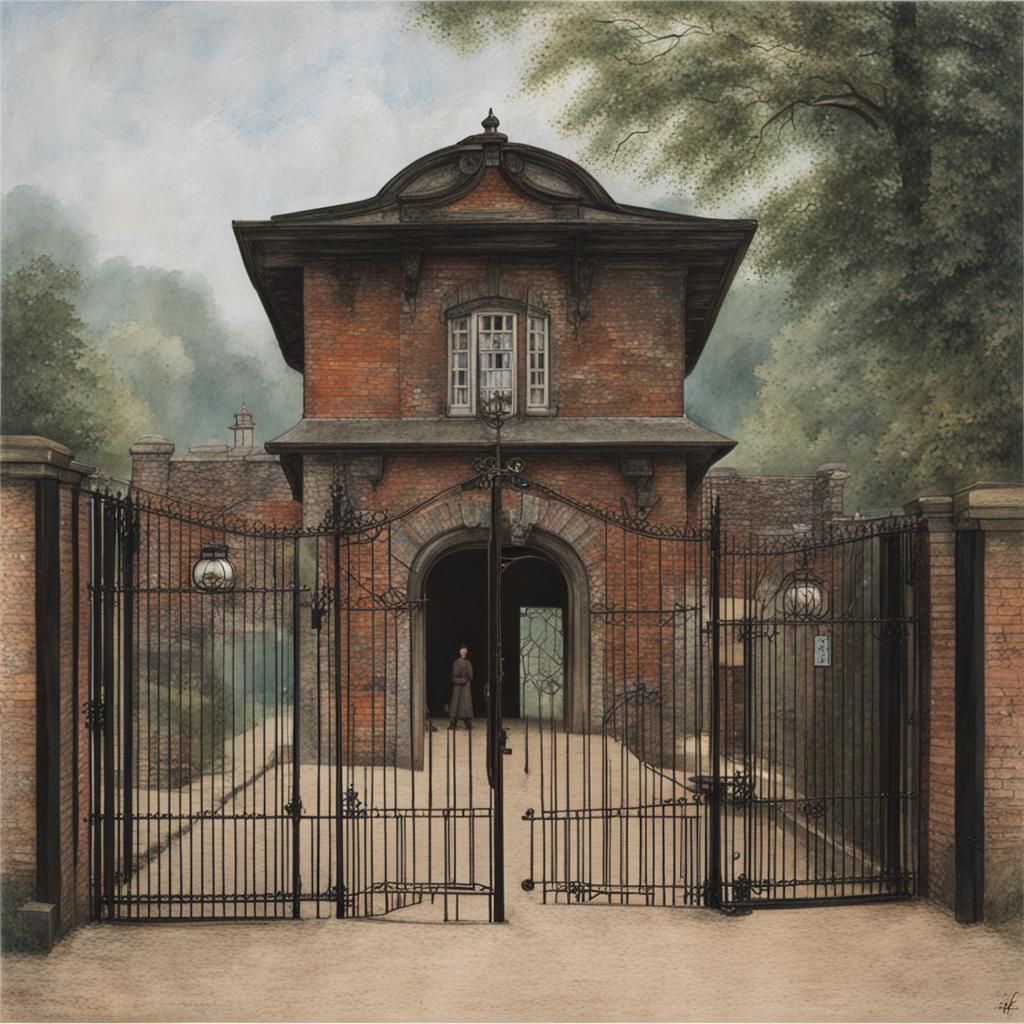 AI Image of Simple Gate House