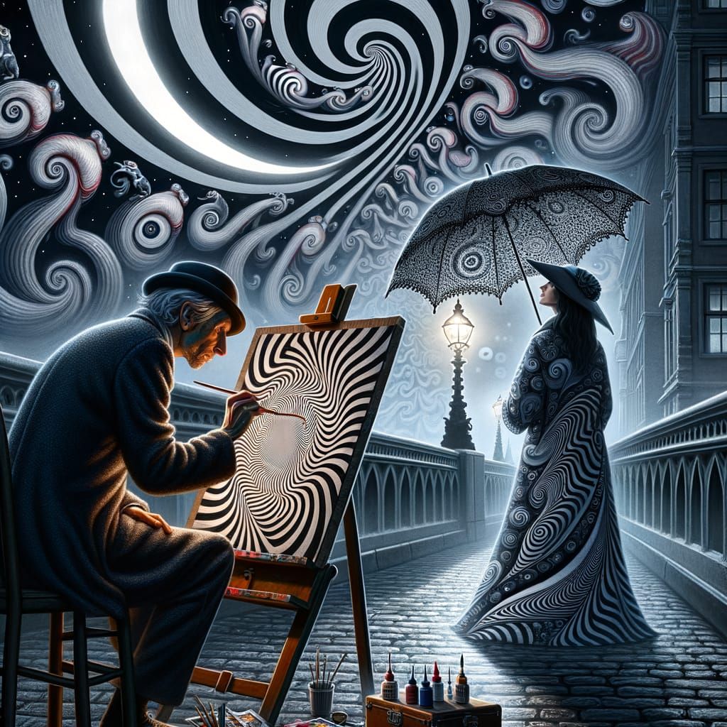 Mystical London Night with Vertigo Art Umbrella