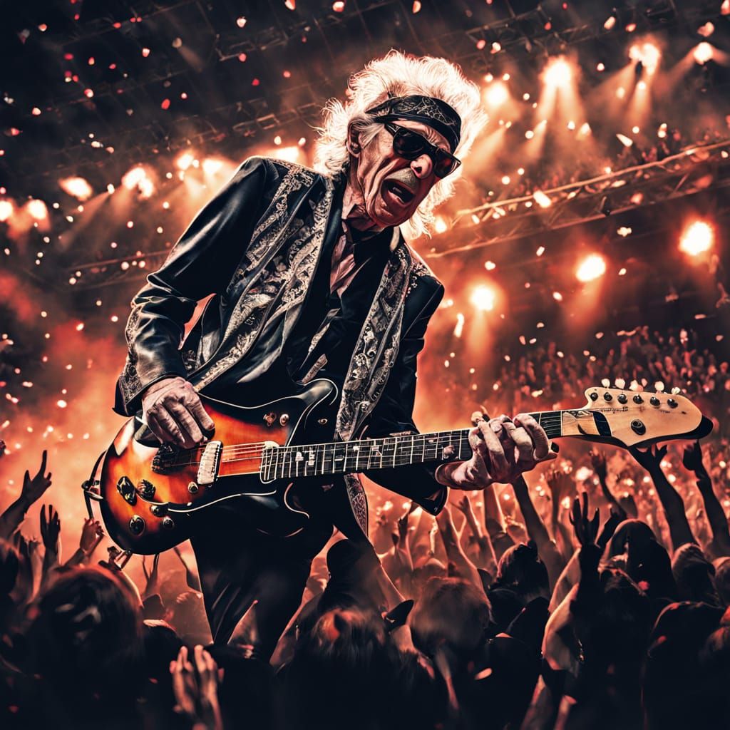Elderly Rocker Shreds Guitar at Sold-Out Concert