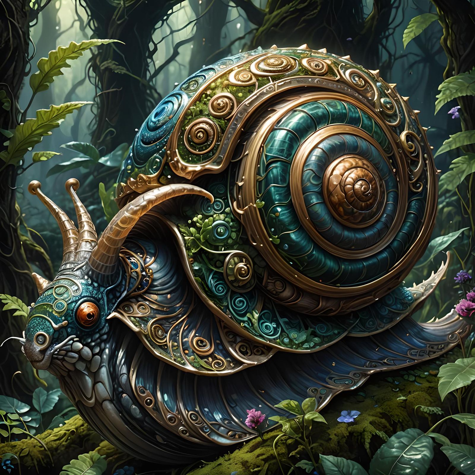 Snailucifer: Giant Snail Demon in Sci-Fi Fantasy