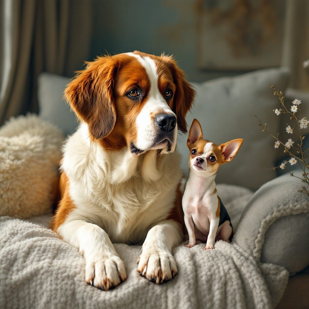 St. Bernard and Chihuahua Forge Unlikely Friendship