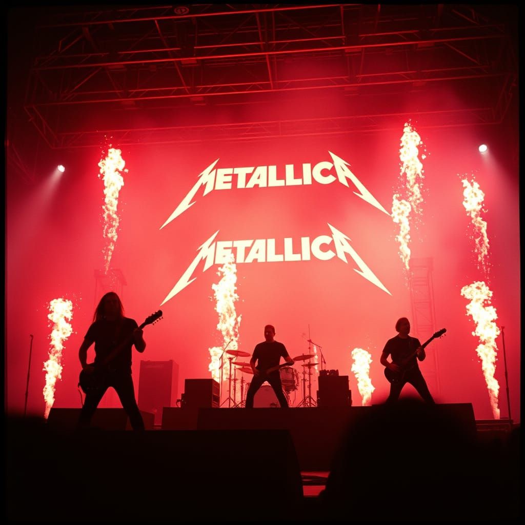 Metallica rock band (Wherever We May Roam Tour 1991-1992)  *The 1990s