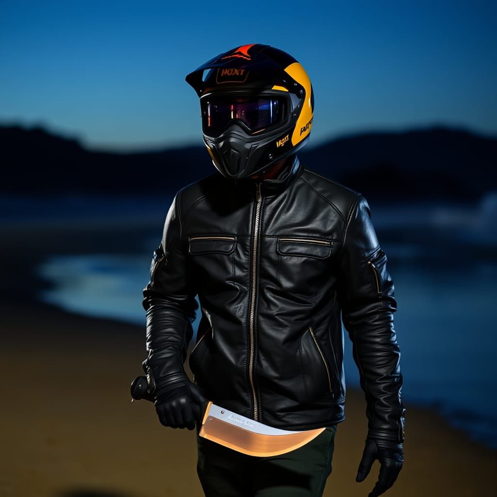 Night Beach Walker with Machete