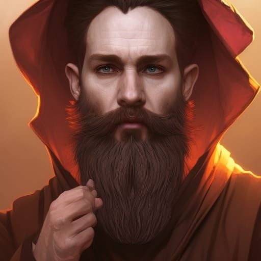 Mage Portrait in Hyperdetailed Digital Art Style