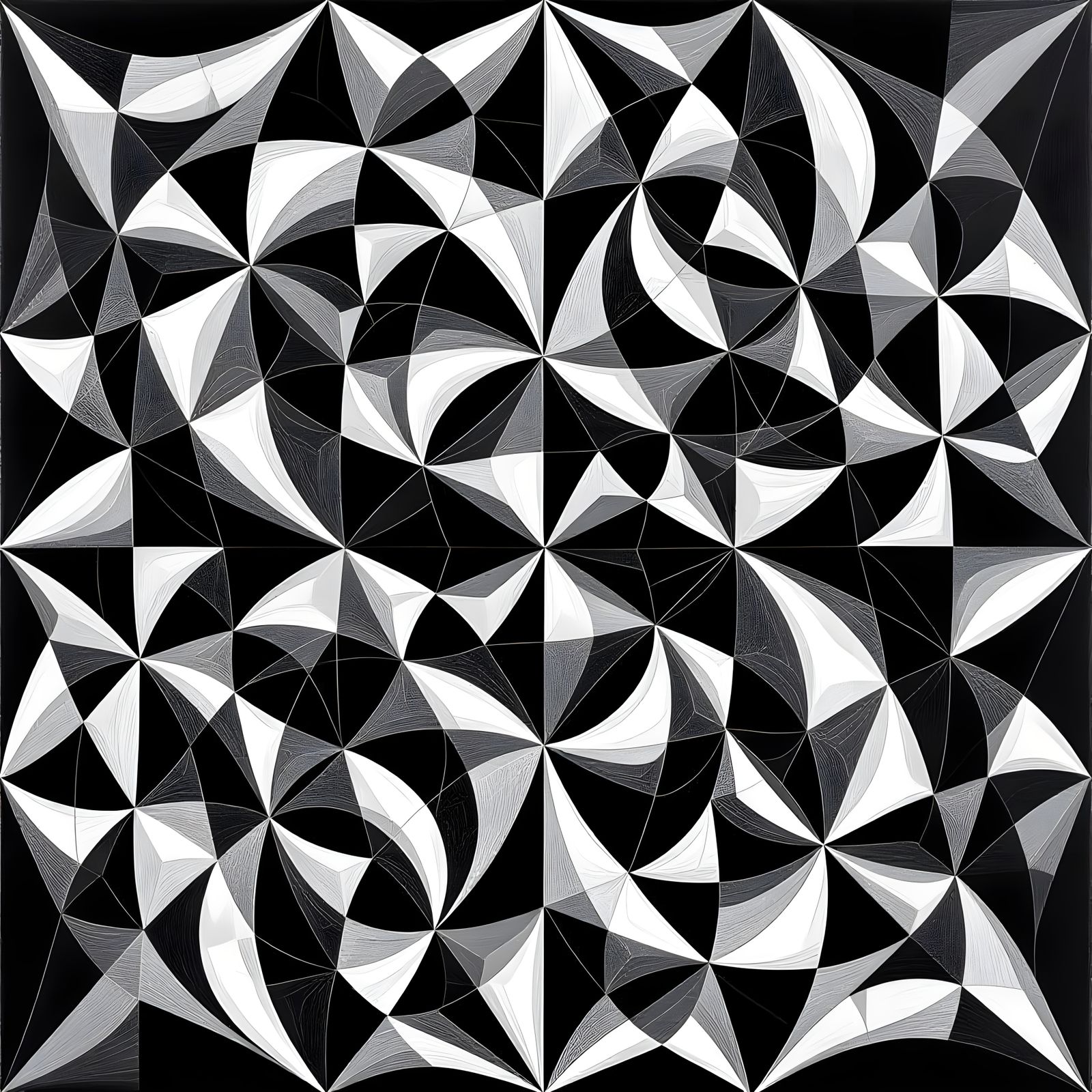 Monochromatic Moiré Patterns of Overlapping Geometric Shapes